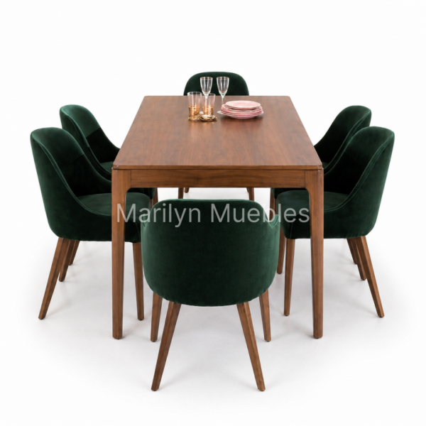 JUEGO DE COMEDOR 14 (MESA 1.80 + 6 SILLAS ODDA)