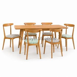JUEGO DE COMEDOR 15 (MESA 160 CM + 6 SILLA MOSS)