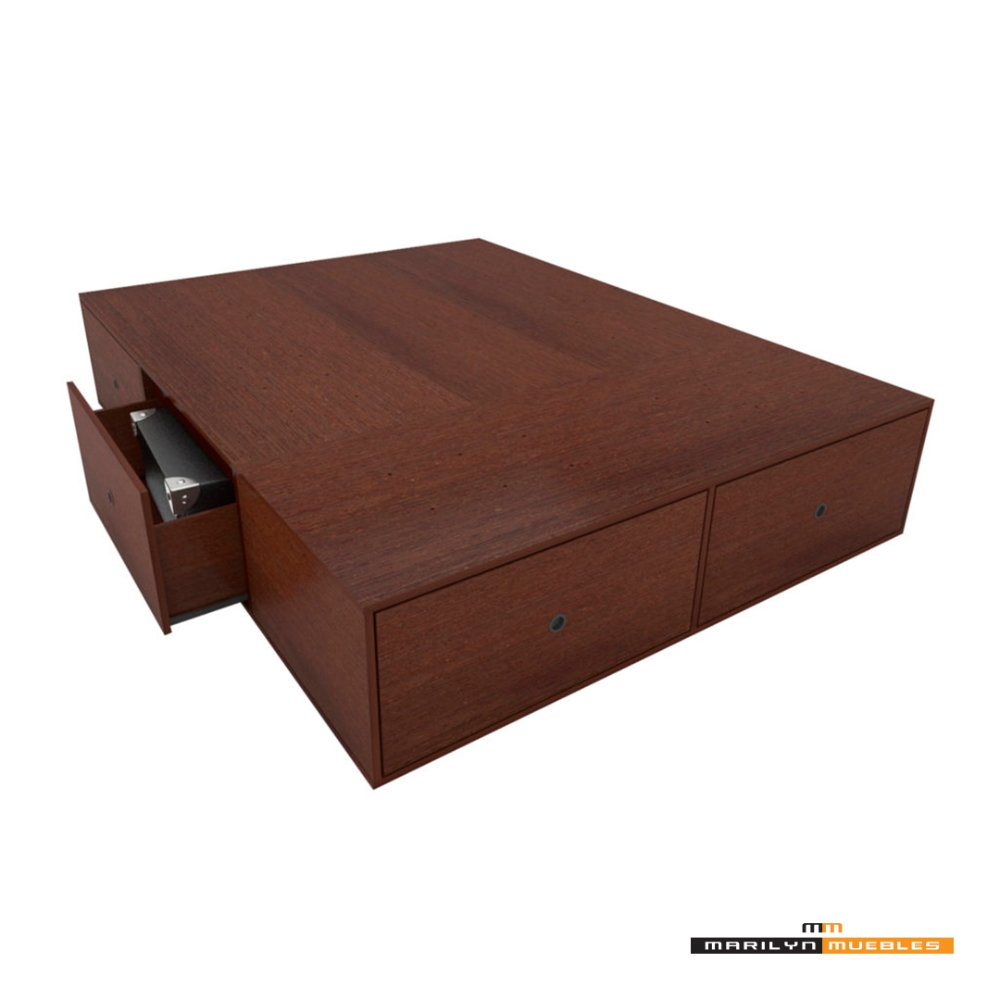 CAMA TERRA CON 6 CAJONES - 1.50x1.95 // 1.70x2.05 // 2.00x2.05: imagen 3