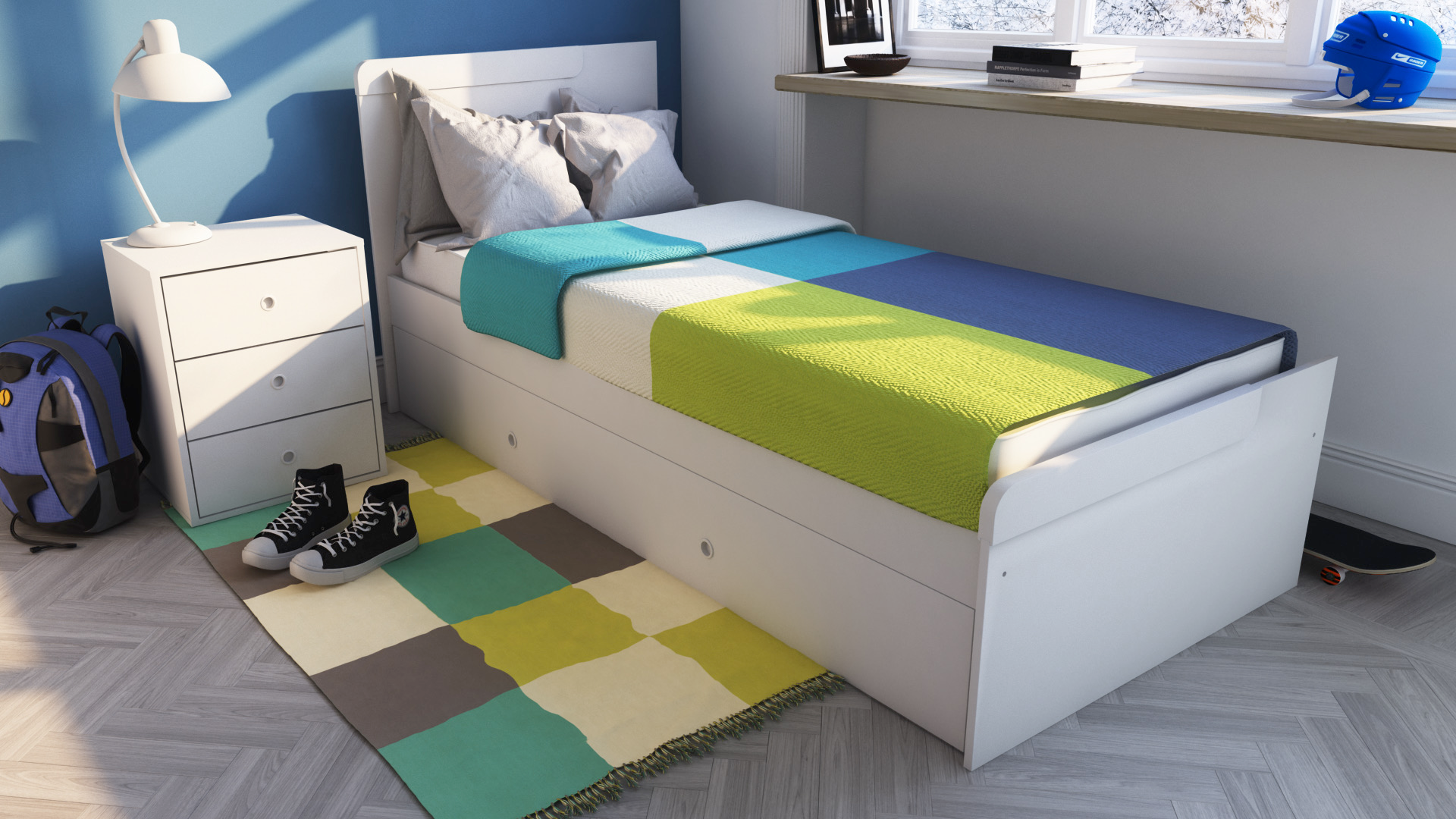 CAMA CRECIENTE CON 2 CAJONES - 0.80x1.90 (1 PLAZA): imagen 3