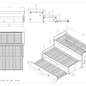 CAMA NIDO TRIPLE LINEA CRECIENTE - 1702-3-8: imagen 14