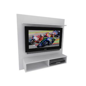 PANEL PARA TV CON ESTANTE Y NICHO 1.28×0.40×1.28 - LINEA LIVING - 1850