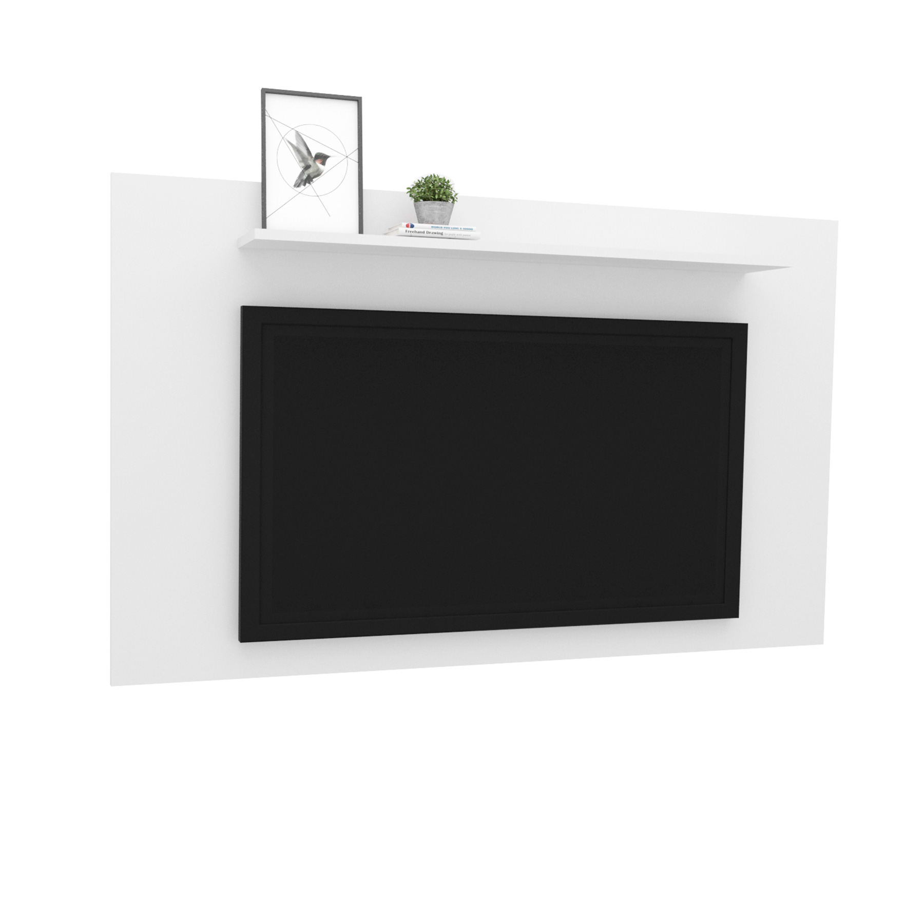 PANEL PARA TV CON ESTANTE 1.28×0.78×0.3 - LINEA LIVING - 1851: imagen 5