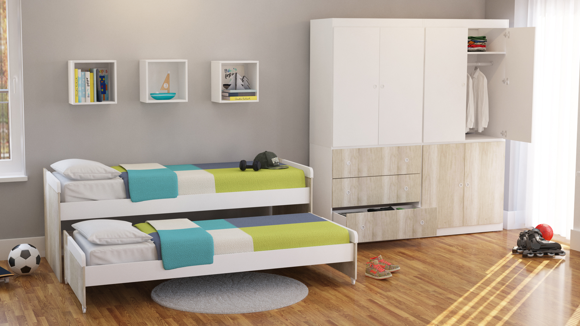 CAMA NIDO DOBLE LINEA CRECIENTE - 900: imagen 3
