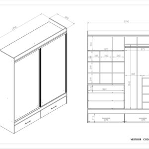 VESTIDOR MAGNUS PLUS - 1.80×2.20 - CON ESPEJO: imagen 6