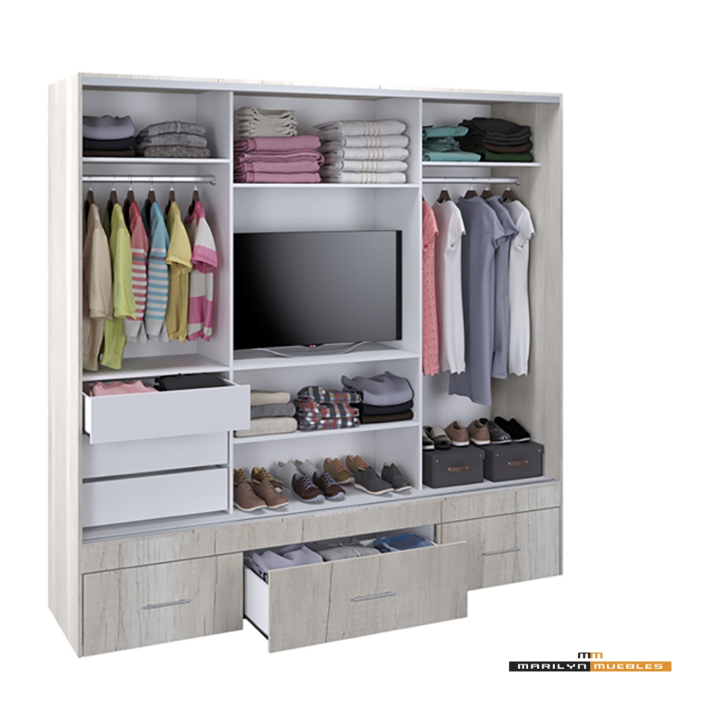 VESTIDOR MAGNUS PLUS 3 PUERTAS - 2.20x2.20 - CON ESPEJO: imagen 2