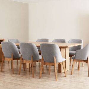 JUEGO DE COMEDOR 4 (MESA BASE CENTRAL 200X100 + 6 SILLAS Y 2 SILLONES SAPPORO): imagen 2