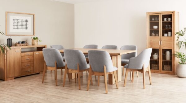 JUEGO DE COMEDOR 4 (MESA BASE CENTRAL 200X100 + 6 SILLAS Y 2 SILLONES SAPPORO)
