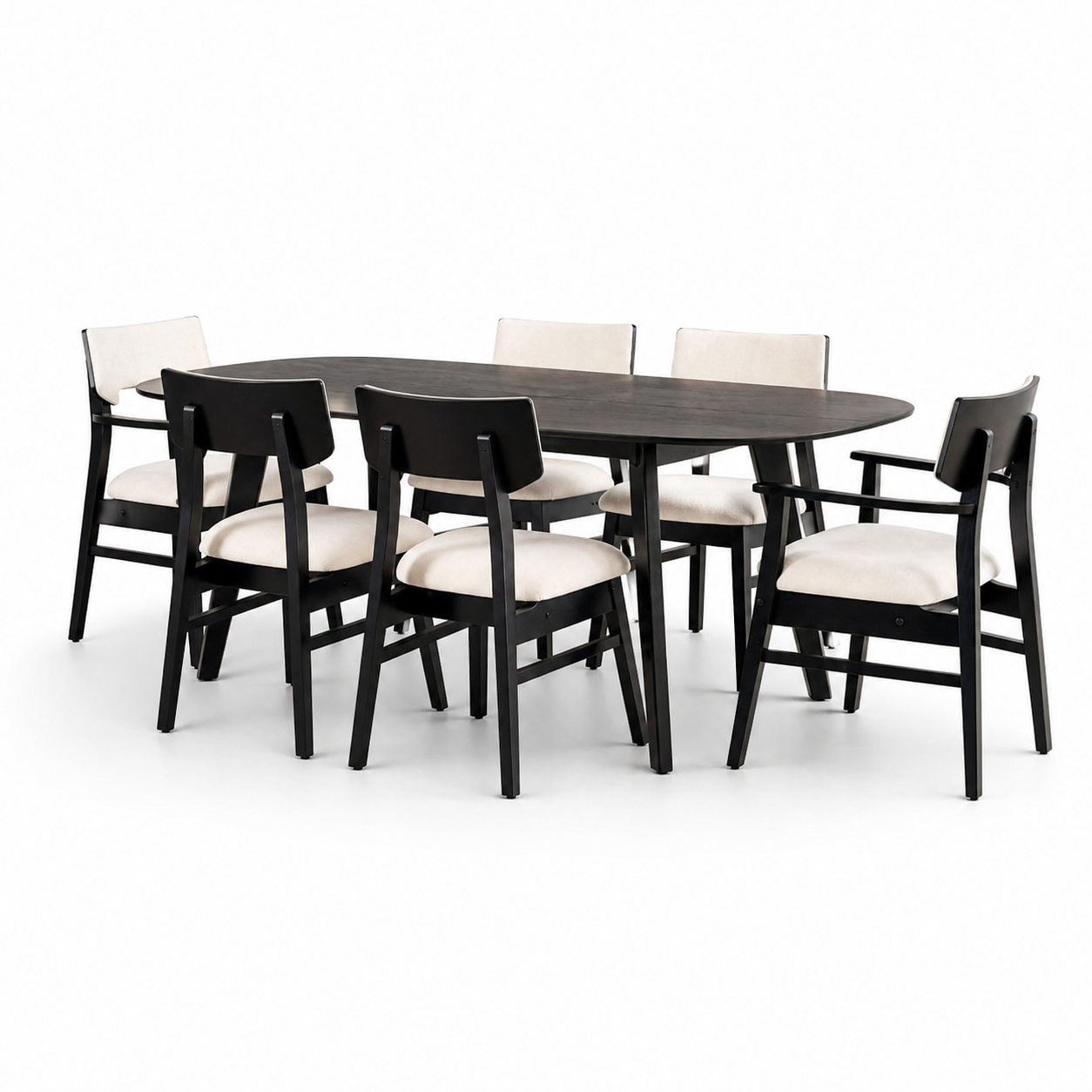 JUEGO DE COMEDOR 5 (MESA VINTAGE EXTENSIBLE + 4 SILLAS Y 2 SILLONES KIOTO): imagen 1