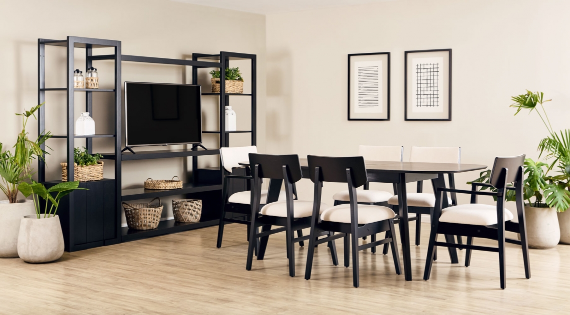 JUEGO DE COMEDOR 5 (MESA VINTAGE EXTENSIBLE + 4 SILLAS Y 2 SILLONES KIOTO): imagen 2