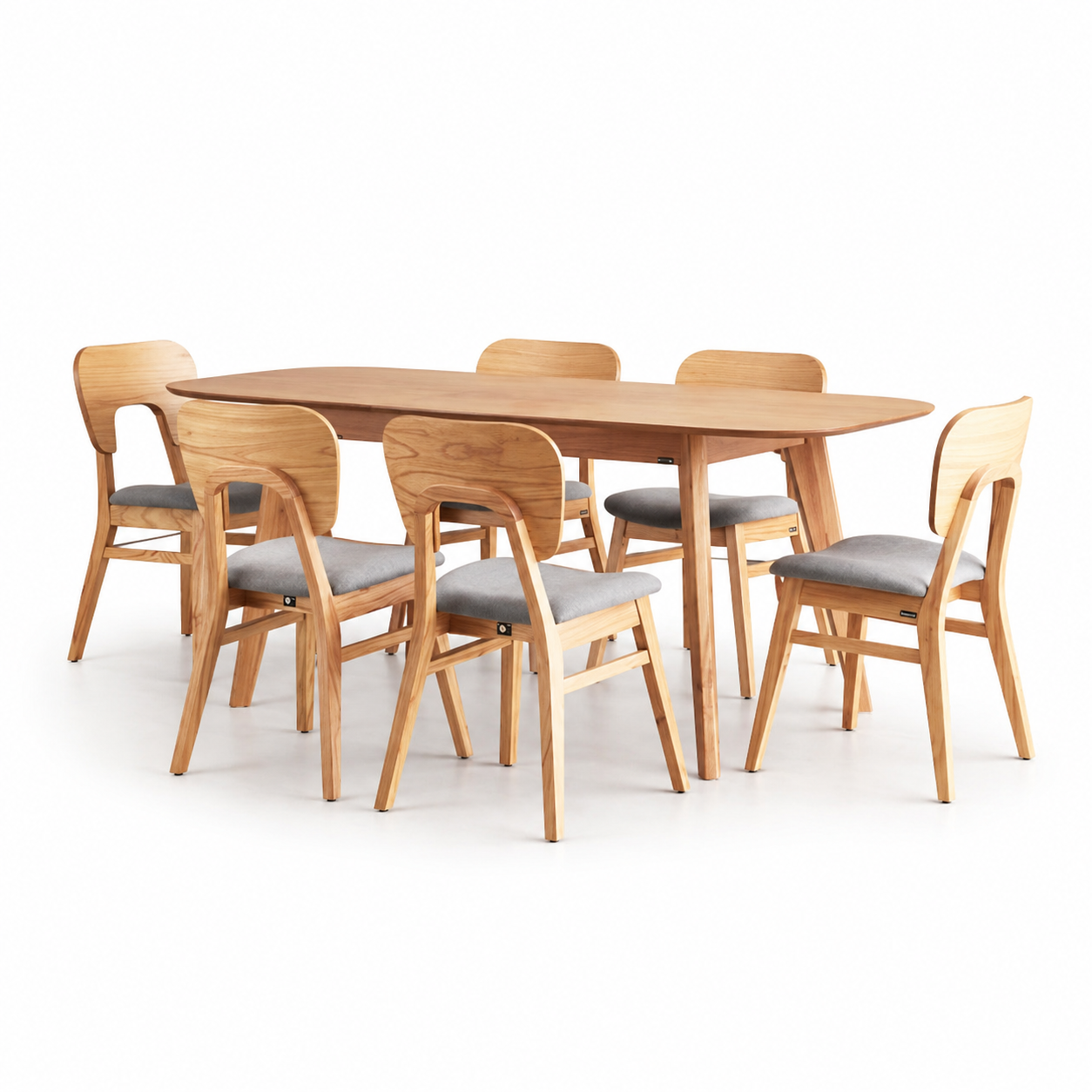 JUEGO DE COMEDOR 2 (MESA VINTAGE EXTENSIBLE + 6 SILLAS NAOTO): imagen 1