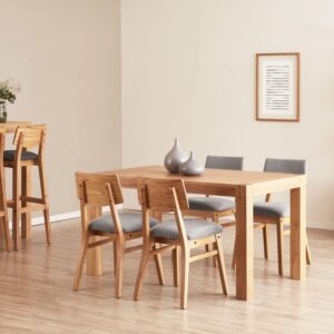 JUEGO DE COMEDOR 7 (MESA CONTEMPORANEA 1.45 X 0.85 + 4 SILLAS OSAKA): imagen 2