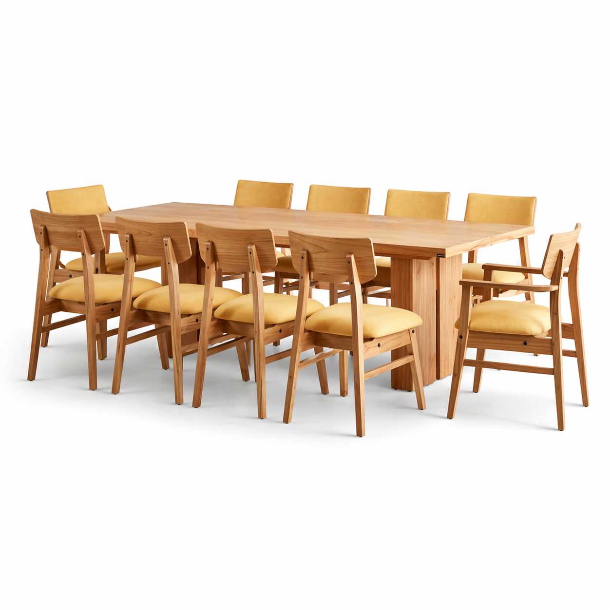 JUEGO DE COMEDOR 6 (MESA BASE CENTRAL 2.60x1.20 + 8 SILLAS Y 2 SILLONES KIOTO): imagen 1