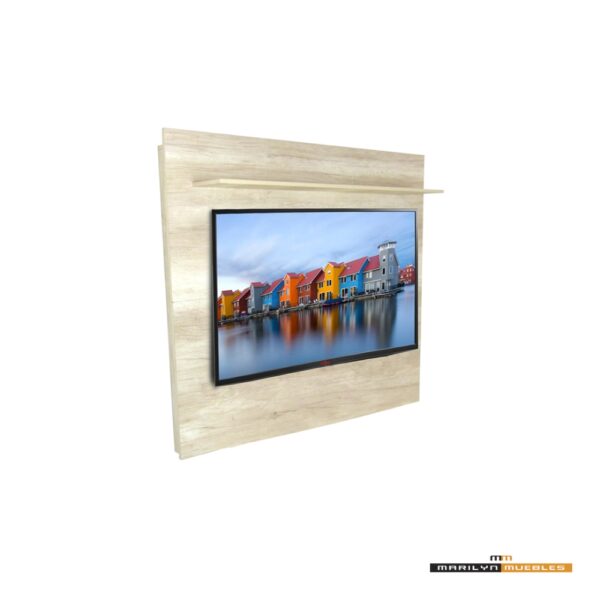 PANEL PARA TV CON ESTANTE 1.28×0.78×0.3 - LINEA LIVING - 1851
