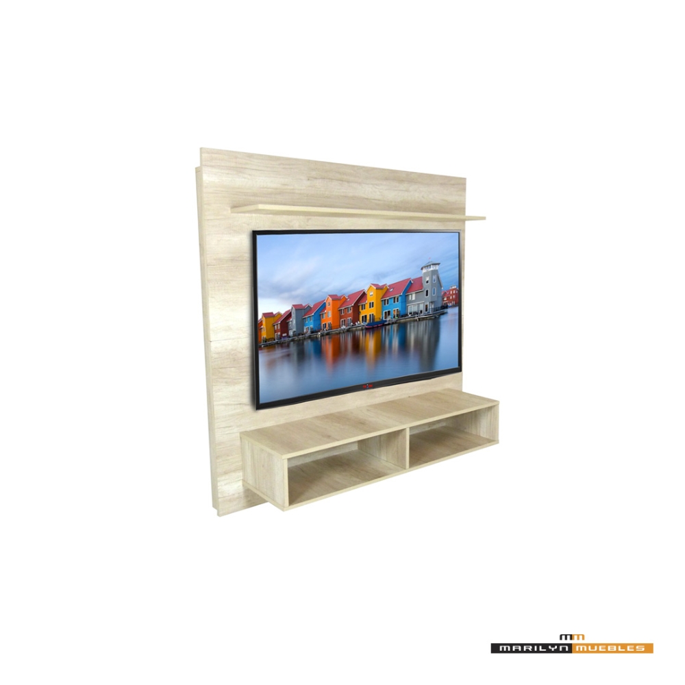 PANEL PARA TV CON ESTANTE Y NICHO 1.28×0.40×1.28 - LINEA LIVING - 1850: imagen 6