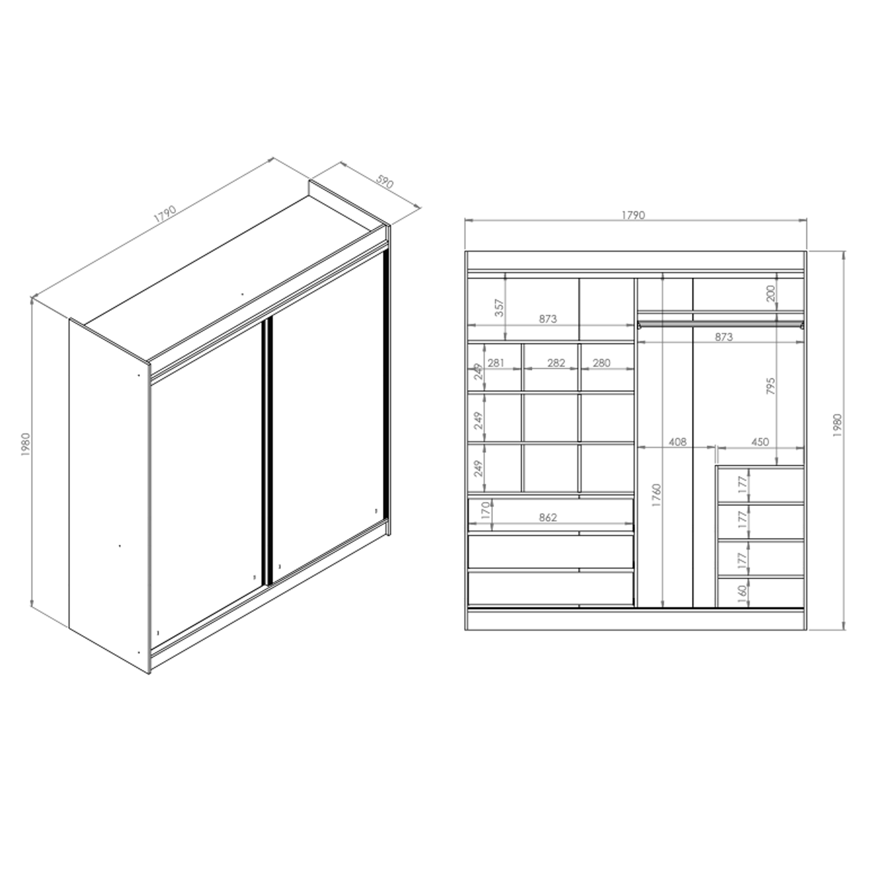 VESTIDOR MAGNUS - 1.80×2.00: imagen 3