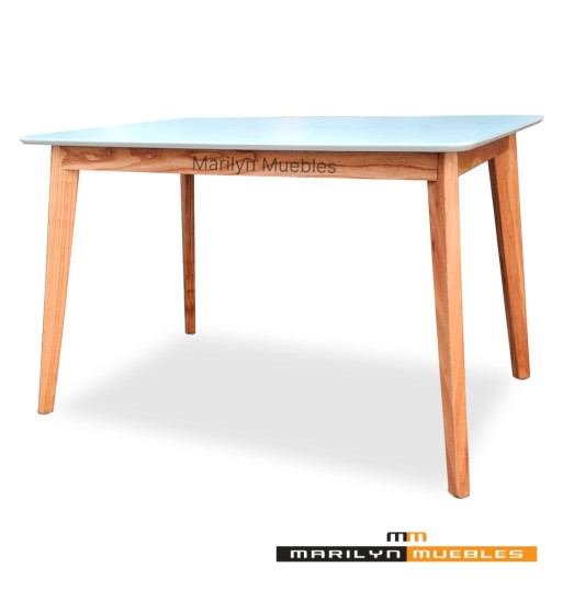 MESA RETRO - TAPA MELAMINA PUNTA REDONDEADA