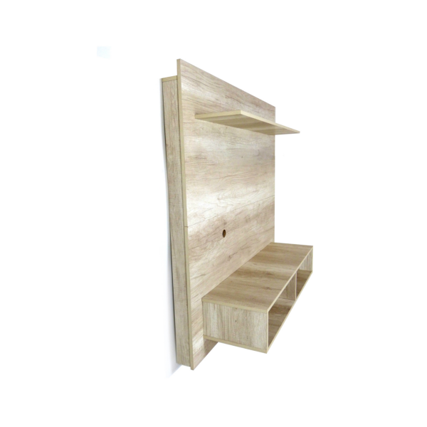PANEL PARA TV CON ESTANTE Y NICHO 1.28×0.40×1.28 - LINEA LIVING - 1850