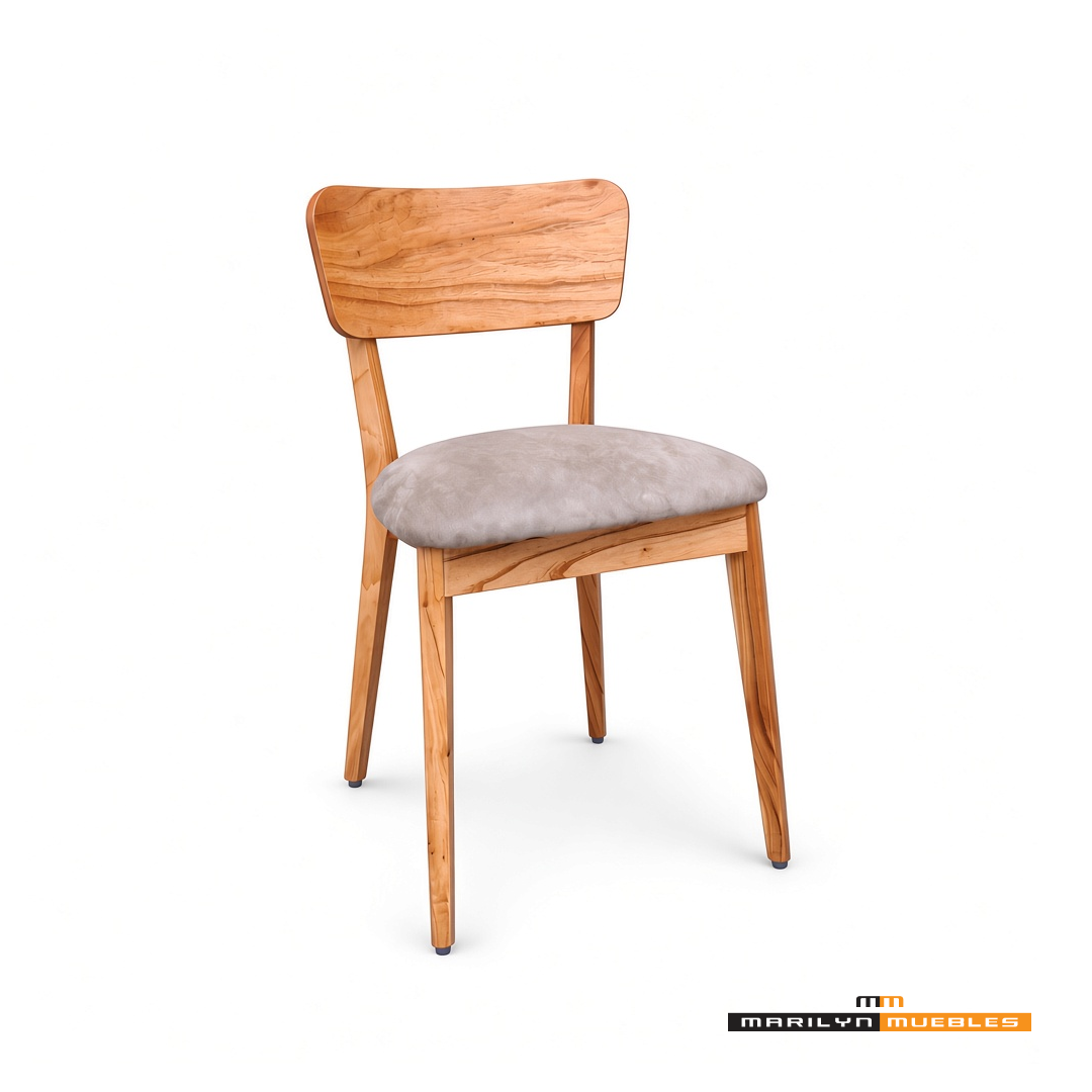 SILLA ZURICH PARAISO CON RESPALDO EN MADERA: imagen 1