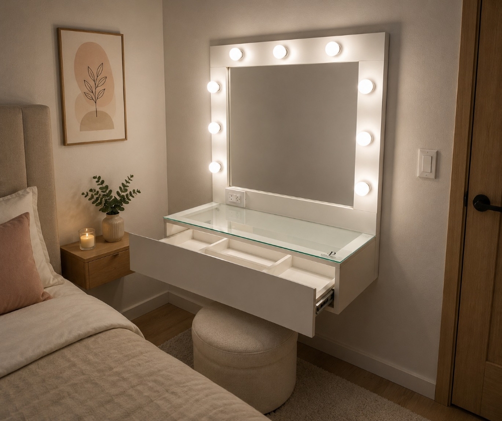MAQUILLADOR FLOTANTE 95X90X38 CON LUCES