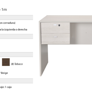 501 ESCRITORIO 100 CM 2 CAJONES: imagen 5
