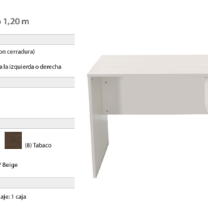 502 ESCRITORIO 120 CM 2 CAJONES: imagen 3